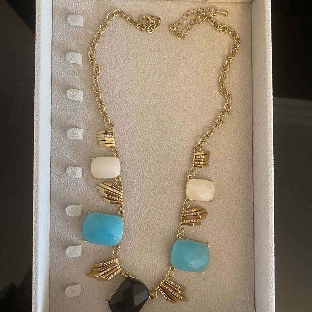 CUSTOM JEWELRY WITH BLACK, WHITE AND BLUE ACCENT STONES
